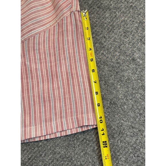 Arrow Dover Dress Shirt Mens Size 16.5 Red Stripe Regular Fit Short Sleeve - Picture 8 of 8